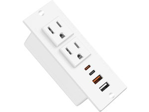 Recessed Power Strip with 30W USB C