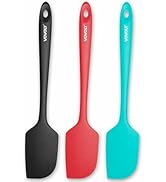 3 Pack Large Silicone Spatula for Kitchen,600°F Heat resistant Rubber Spatulas for Baking,Cooking...
