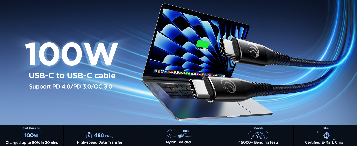 fast charging cord type c type c to type c usb c charging cable usb c charger cable c to c cable