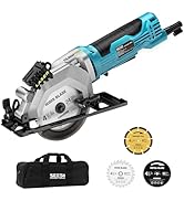 Seesii Mini Circular Saw with Laser Guide,4.8A 4000 RPM Compact Corded Circular Saw with Rip Guid...