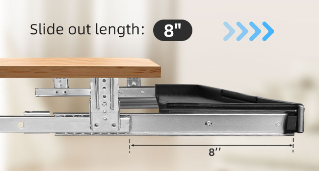 corner desk keyboard tray