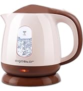 Aigostar Small Electric Kettle, 1L Portable Electric Tea Kettle 1100W with Automatic Shut-Off and...