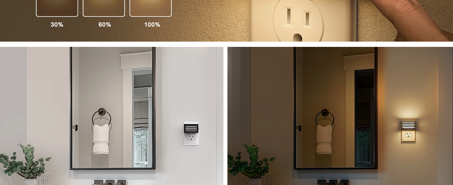 night light with dusk to dawn light sensor auto on off energy saving