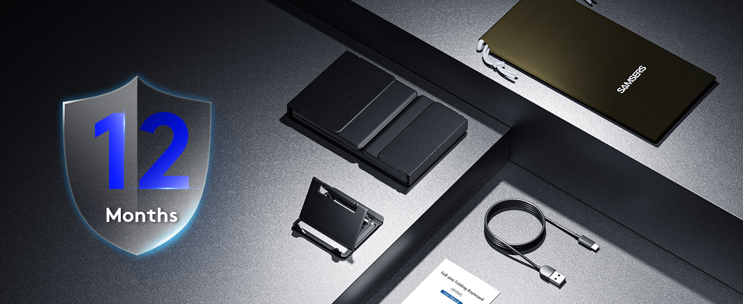 Folding keyboard with keypad