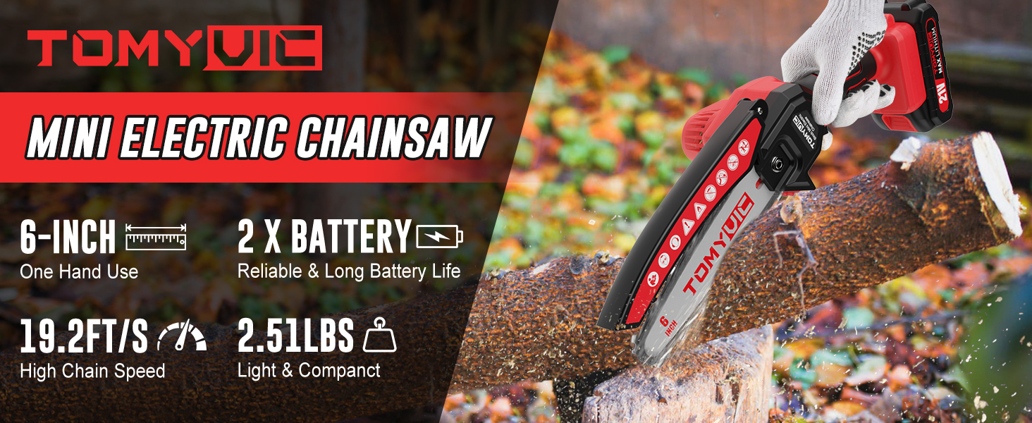 mini chainsaw 6 inch cordless