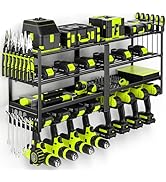 POKIPO Power Tool Organizer Wall Mount, Extended Large Heavy Duty Drill Holder, 4 Layer Garage an...