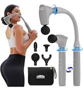 2-in-1 Detachable Massage Gun Deep Tissue with Extension Long Handle | Back &amp; Neck Massager For P...