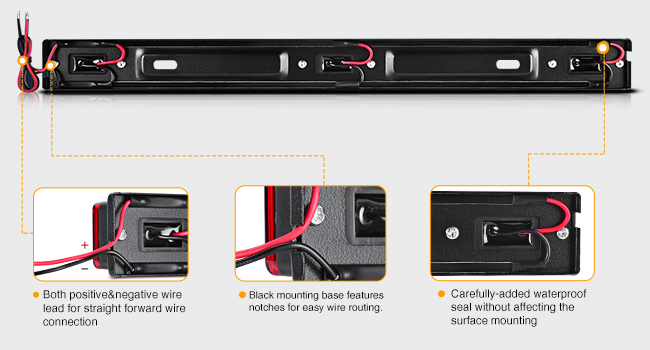 14.2inch 9 LED Marker Tail Trailer Light Bar