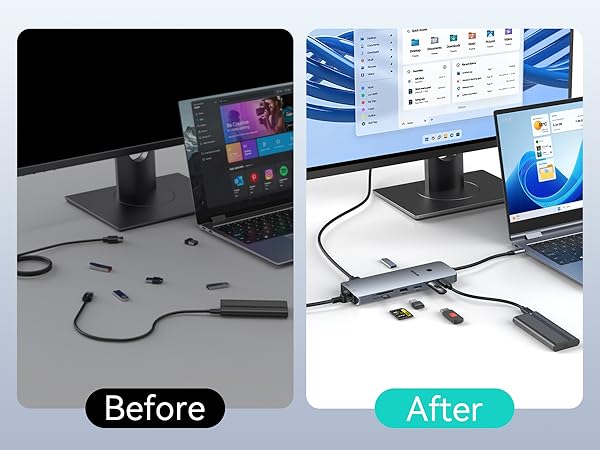 usb c hub dual monitor