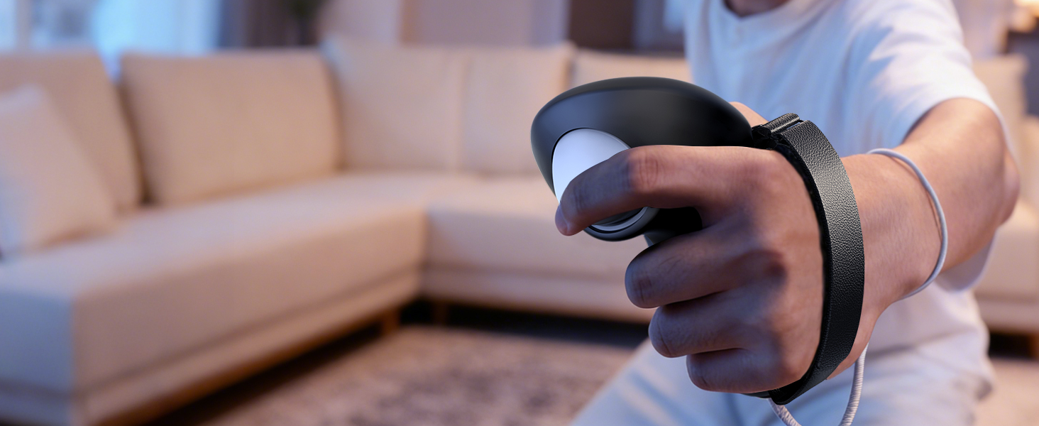 Controller Grips for Meta Quest 3S Oculus Quest 3 Controllers Straps Easy Battery Access Black