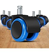 Office Chair Caster Wheels Replacement(Set of 5) for Hardwood Floors and Carpet- Heavy Duty Caste...