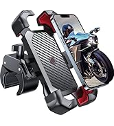 JOYROOM Motorcycle Phone Mount, [1s Auto Lock][100mph Military Anti-Shake] Bike Phone Holder for ...