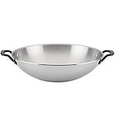 KitchenAid 5-Ply Clad Polished Stainless Steel Wok,15 Inch