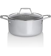 TECHEF - CeraTerra Collection, 5-quart Ceramic Nonstick Soup Pot with Glass Lid (PTFE and PFOA Fr...