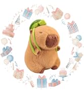 Emoin Capybara Plush Toys Kawaii Capybara Plushies with Turtle Backpack Soft Brown Capybara Stuff...