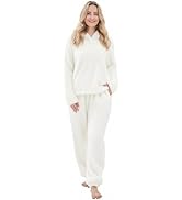 PJGGZ Fluffy Womens Pajama Sets, Pjs with Pants Winter Fuzzy Pajamas Fleece Soft Cozy Warm Ladies...
