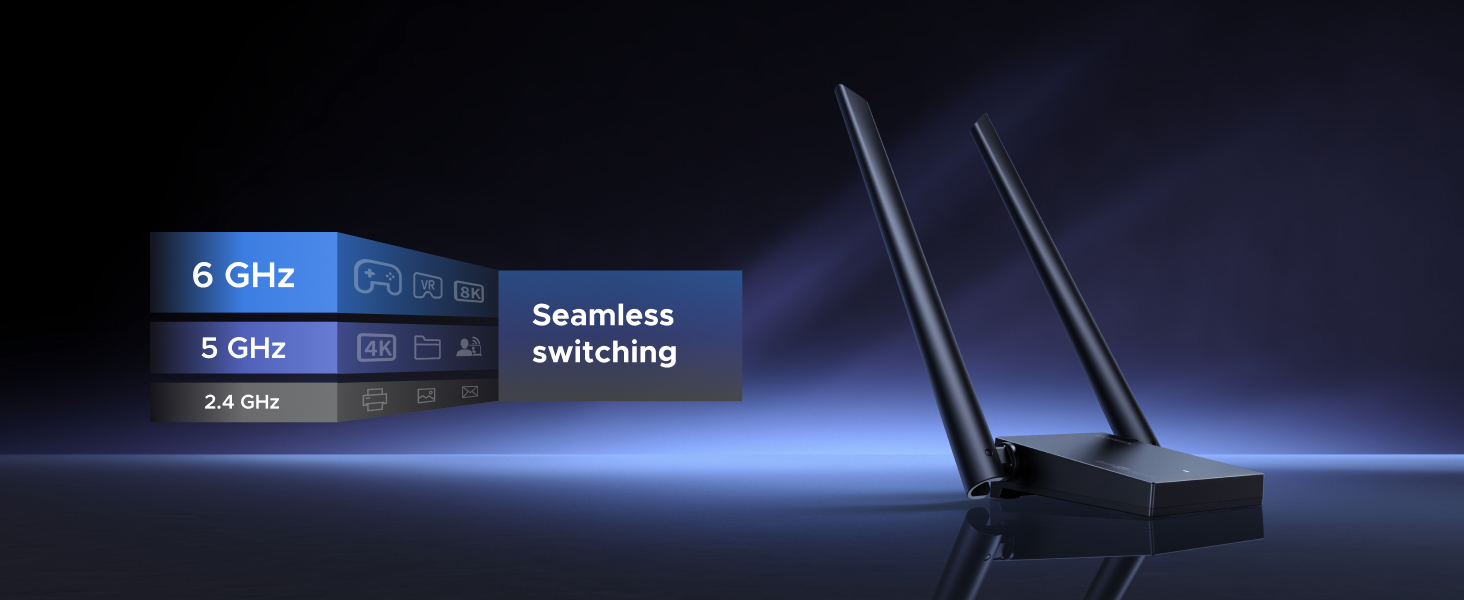 wifi adapter usb wifi 6 adapter for desktop pc ax5400 wifi dongle usb3.0 wireless adapter