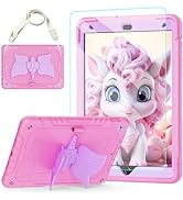 TOMORRY for iPad 9th/8th/7th Generation Case 10.2" with Tempered Glass Screen Protector,Unicorn S...
