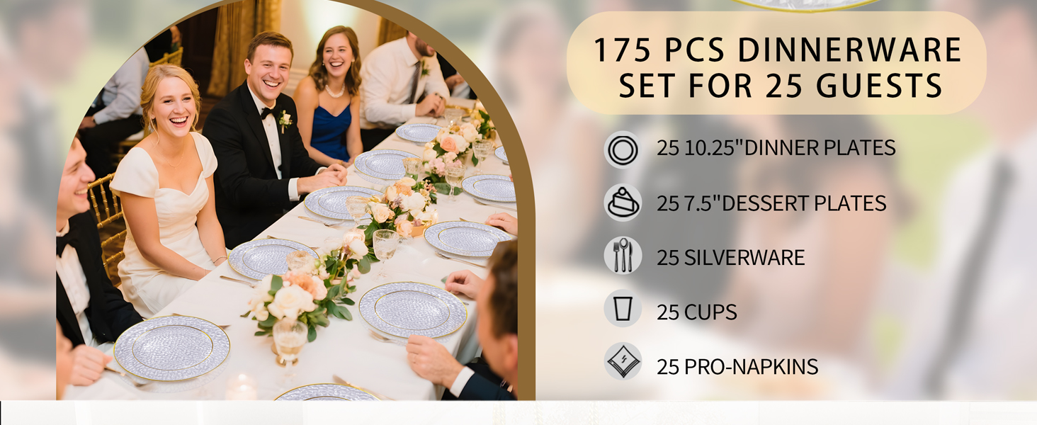 Hammered Disposable Plates