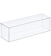 MECCANIXITY Acrylic Display Case Plastic Box Clear Assemble Dustproof Showcase 14x4.3x4.1 Inch fo...