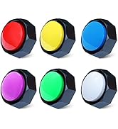Recordable Buttons, Dog Training and Communication Buttons, Set of 6 Assorted Colored Buzzers, 30...