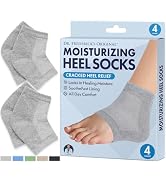 Dr. Frederick's Original Moisturizing Heel Socks for Cracked Heel Treatment - 2 Pairs - Stop Crac...