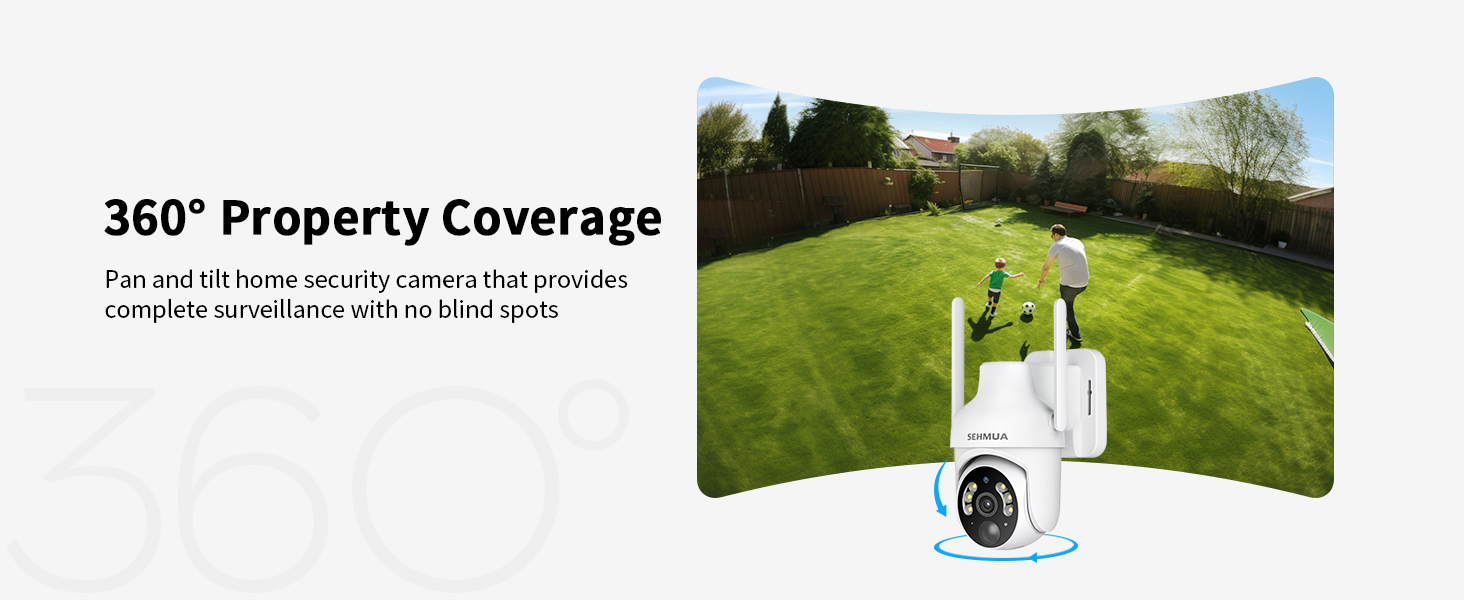 360 pan tilt zoom ptz security camera wireless outdoor outside