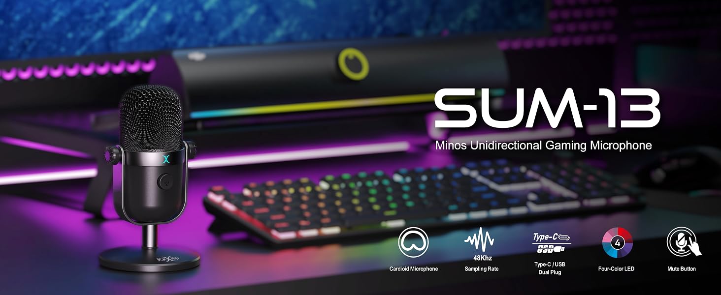 FOXXRAY SUM-13 unidirectional gaming microphone