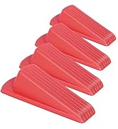 4 Pack Premium Rubber Door Stoppers Wedge, Door Stops for Carpet Heavy Duty Door, for Bottom of D...