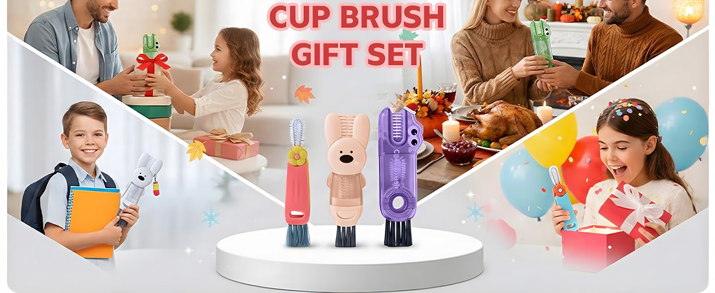 3 in 1 cup lid gap cleaning brush