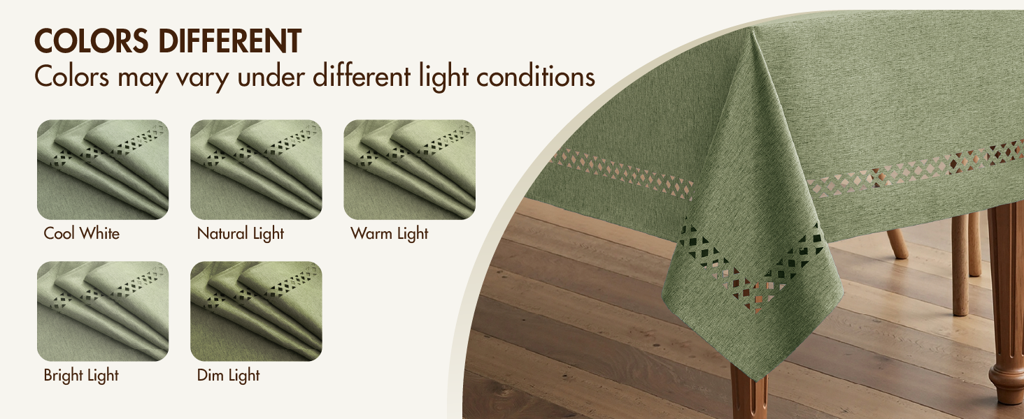 MIULEE Rectangle Linen Polyester Tablecloth