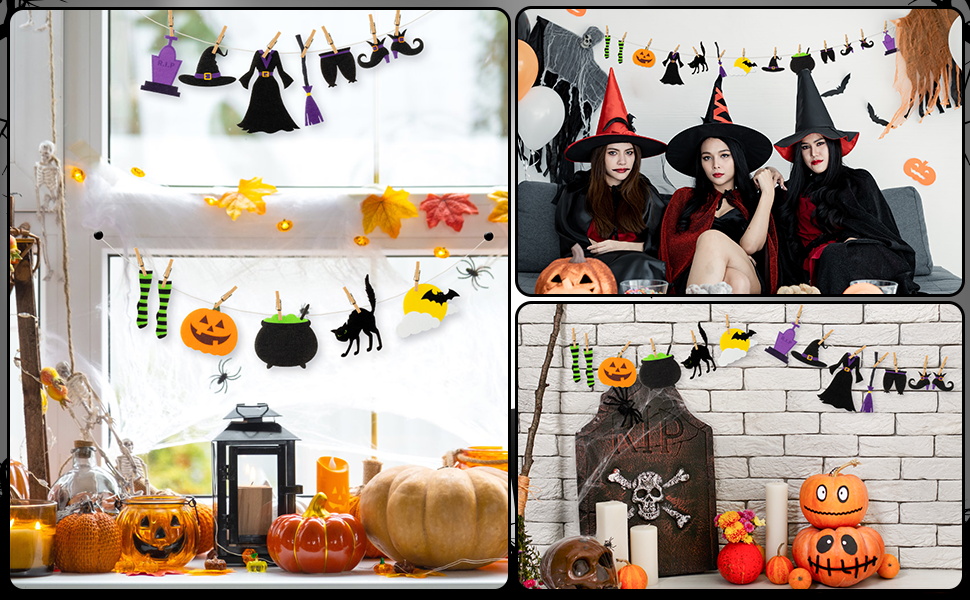 Halloween Witch Clothesline Banners