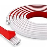 39 Inch Flexible Shower Threshold Water Dam, Self-Adhesive Collapsible Waterproof Seal Strip, Sho...