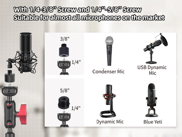 Hemmotop 22in Magic Arm Flexible Microphone Arm with Super Clamp