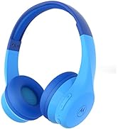 Motorola kids wireless bluetooth blue pink over ear headphones with mic for small ears lightweight