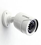 LETONDA 1080p Security Camera 4-in-1 CCTV Bullet Wired Cam Supports AHD/TVI/CVI/CVBS IR - Cut Fil...