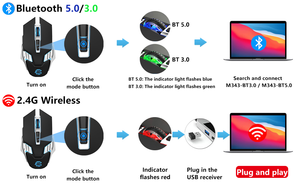 bluetooth gaming mousea