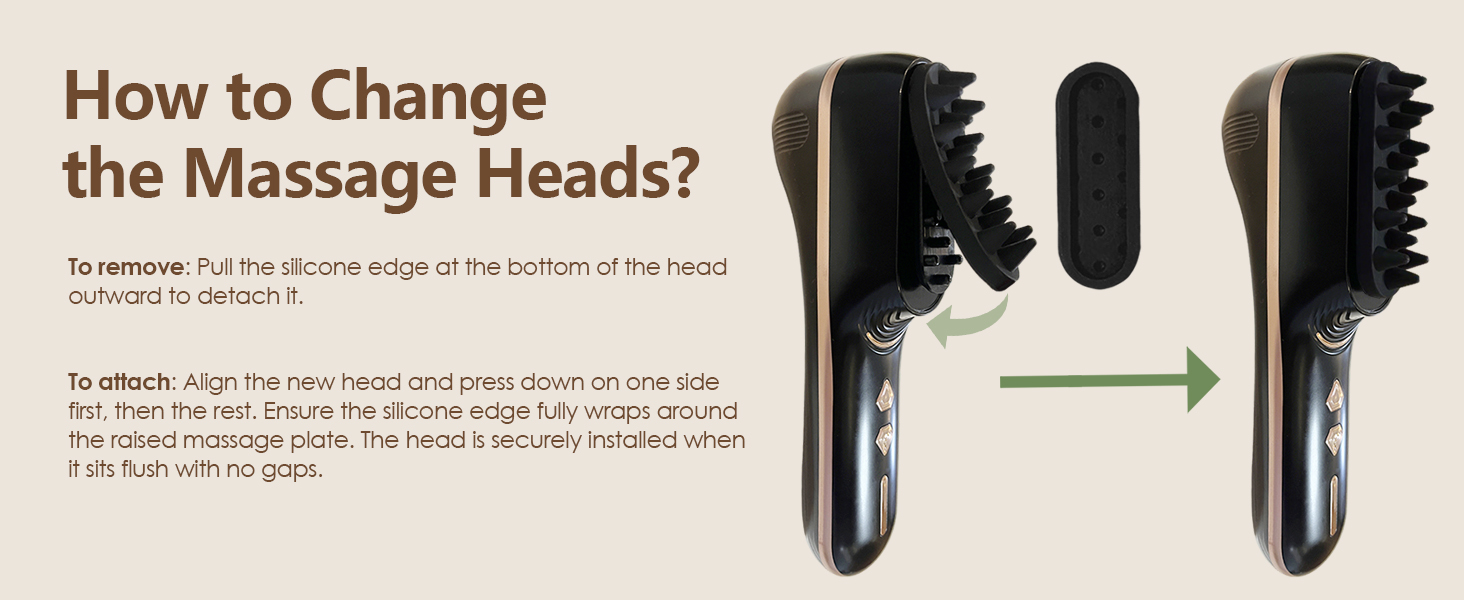 Change the massage heads