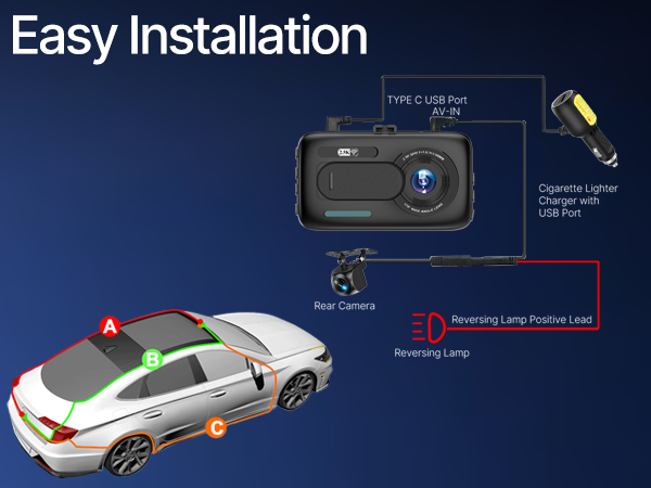 dashcam front and rear camera