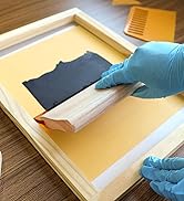 Pllieay 26Pcs Screen Printing Starter kit, 3 Different Size Wood Silk Screen Printing Frames with...