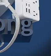 DEPOW 2 Prong to 3 Prong Adapter Power Strip - 6 Outlets &amp; 4 USB Ports (2 USB-C), 1050J Two Prong...