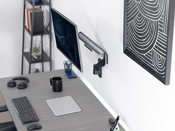 Mount your monitor on the wall and free up desk space.