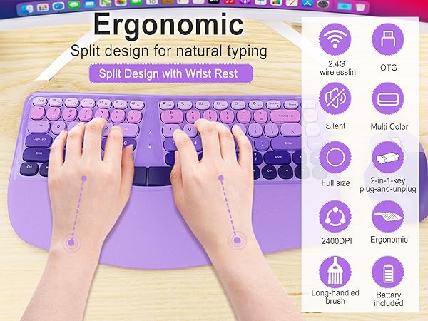 Ergonomic Wireless Keyboard