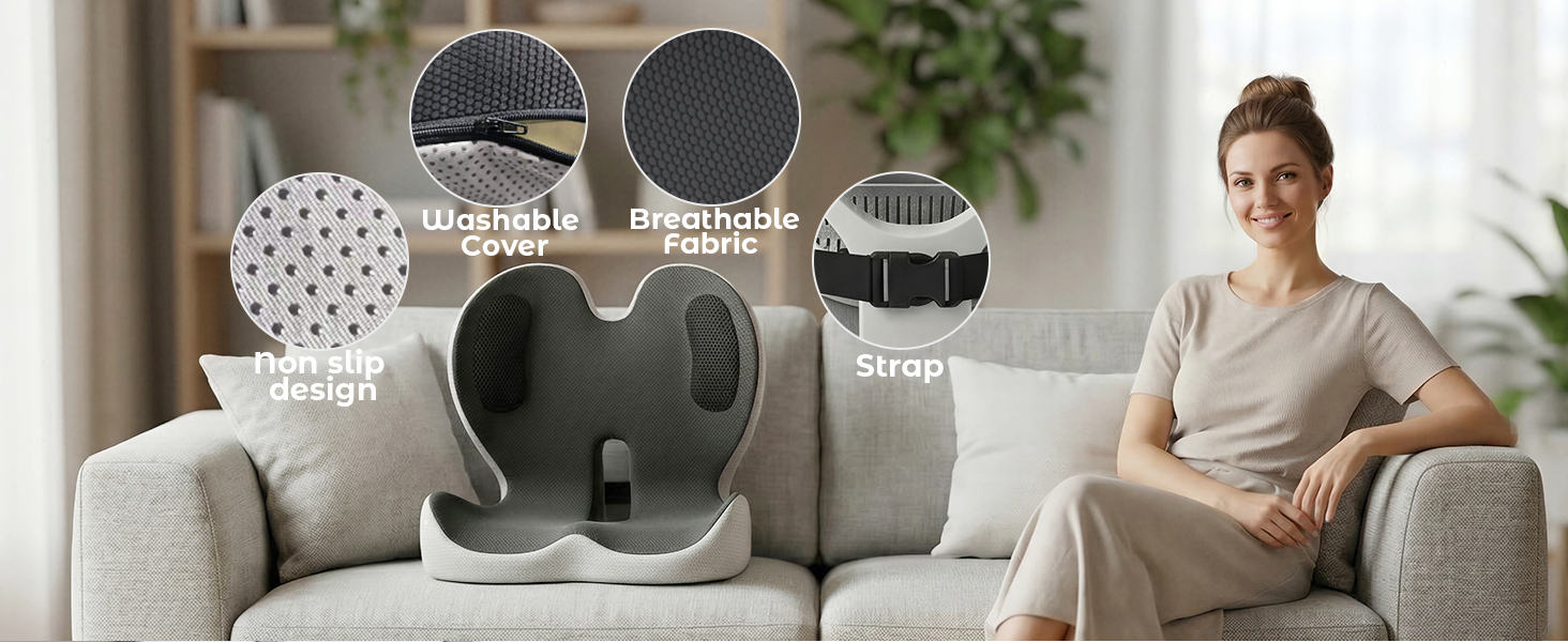 seat cushion with lumbar support back support cushion