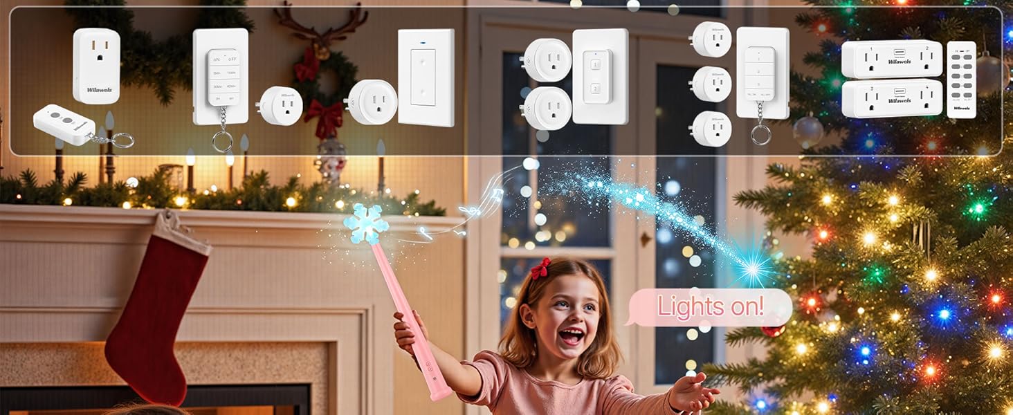 Remote Control Outlet Switch for Christmas Tree Lights