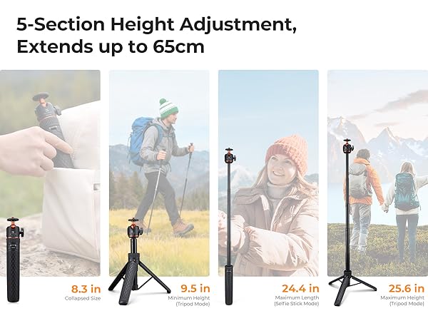 mini handle handheld compact lightweight short pocket tripod
