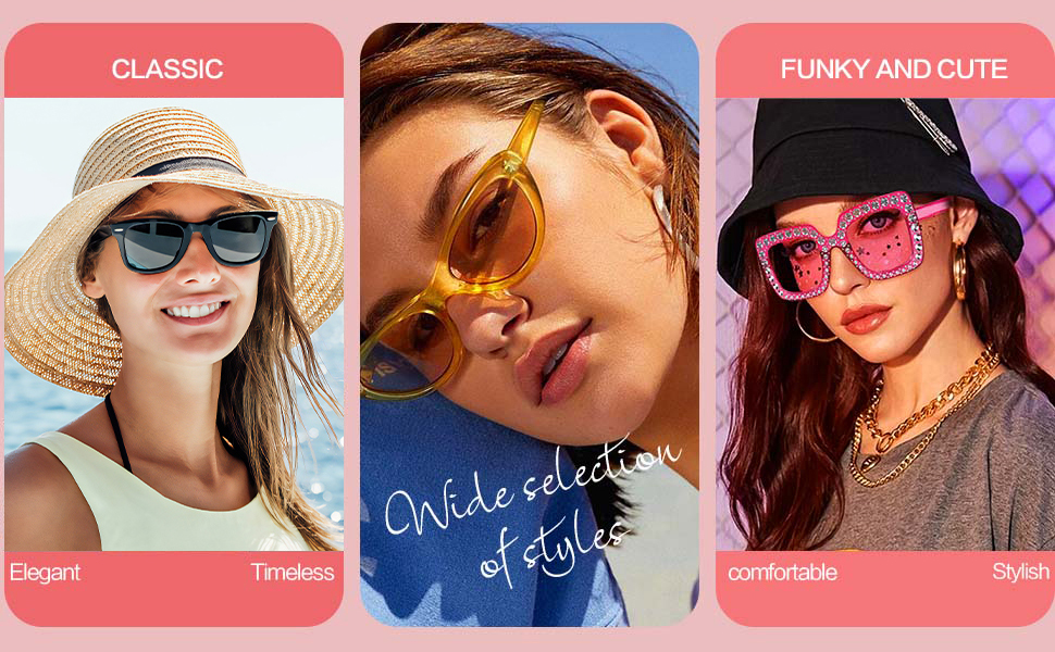 Bulk Pink Colored Glasses for Women