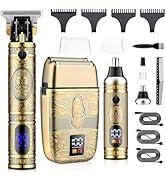 Saoilli Professional Hair Trimmer Hair Clippers for Men, Nose Hair Trimmer Men's Shaver Set,Cordl...