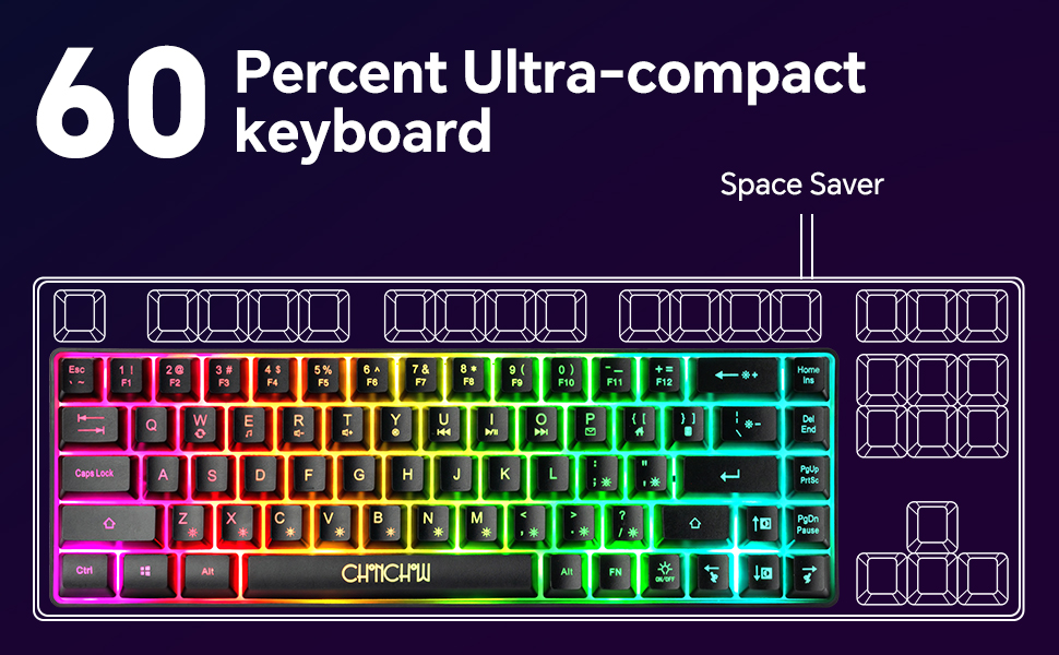 60% keyboard mini gaming keyboard rgb gaming keyboard 