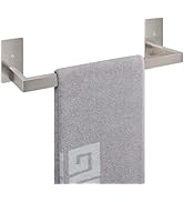 NearMoon Self Adhesive Bathroom Towel Bar, Stainless Steel Square Bath Wall Shelf Rack Hanging To...